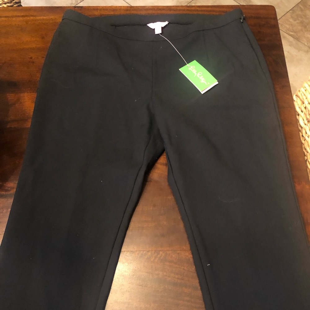 Lilly Pulitzer black cropped pants size 16